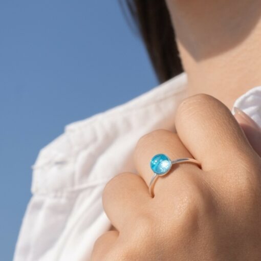 Les Perles du Golfe du Morbihan LouPi Verre Bague Belle Ile en Mer Lagon