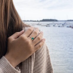 Les Perles du Golfe du Morbihan LouPi Verre Bague Belle Ile turquoise