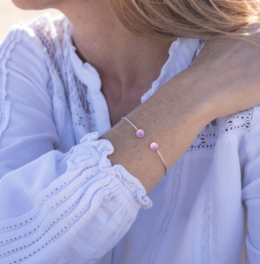 Bracelet Hoedic Rose Charlotte Les Perles du Golfe du Morbihan