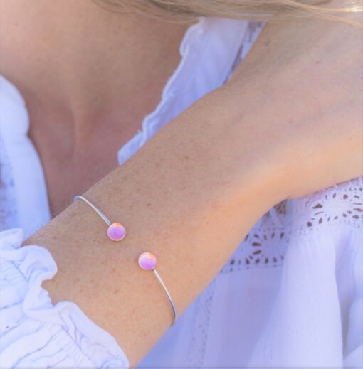 Bracelet Hoedic Rose Charlotte Les Perles du Golfe du Morbihan