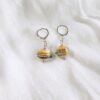 Les Perles du Golfe du Morbihan LouPi Verre Boucles d'oreilles Renaissance