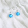 Les Perles du Golfe du Morbihan LouPi Verre Boucles d'oreilles Ile d'Arz bleu azur