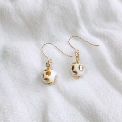 Les Perles du Golfe du Morbihan LouPi Verre Boucles d'oreilles Elisabeth