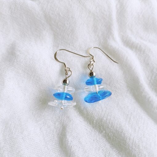 Les Perles du Golfe du Morbihan LouPi Verre Boucles d'oreilles Maud & Justine swing