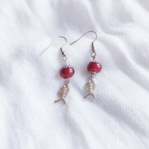Les Perles du Golfe du Morbihan LouPi Verre Boucles d'oreilles Josephine