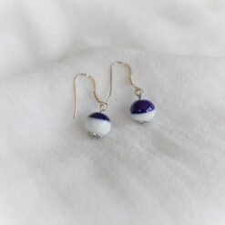 Boucles d'oreilles gourmandise bleu Les Perles du Golfe du Morbihan