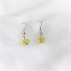 Boucles d'oreilles verte citronnée Les Perles du Golfe du Morbihan