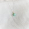 Collier perle bleu vert amande Les Perles du Golfe du Morbihan