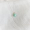 Collier perle bleu vert amande Les Perles du Golfe du Morbihan