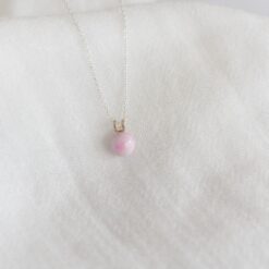 Collier perle rose licorne Les Perles du Golfe du Morbihan