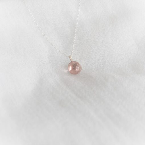 Collier perle rose Les Perles du Golfe du Morbihan