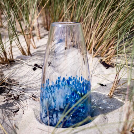 Atelier LouPi Verre Vase Hoedic bleu