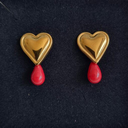 Boucles d'oreilles Coeur Les Perles du Golfe du Morbihan