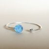 Bracelet Ile aux Moines lagon Les Perles du Golfe du Morbihan Atelier LouPi Verre