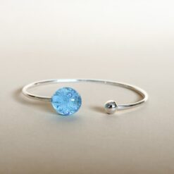 Bracelet Ile aux Moines lagon Les Perles du Golfe du Morbihan Atelier LouPi Verre
