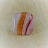 Magnifique bague dont le verre est fabriqué à la main au sein de mon atelier, montée sur une bague légèrement réglable en Argent 925.