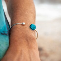 Bracelet Ile aux Moines turquoise Les Perles du Golfe du Morbihan