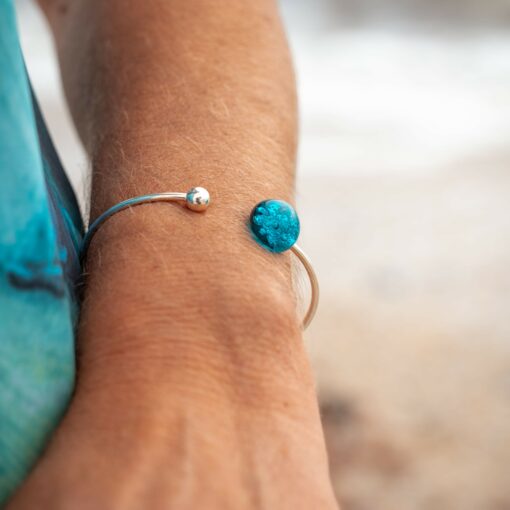 Bracelet Ile aux Moines turquoise Les Perles du Golfe du Morbihan
