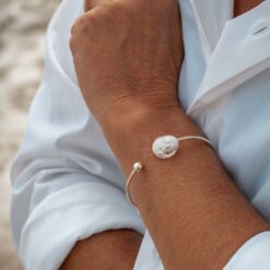 Bracelet Ile aux Moines blanc Les Perles du Golfe du Morbihan