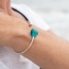 Bracelet Ile aux Moines turquoise Les Perles du Golfe du Morbihan