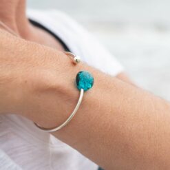 Bracelet Ile aux Moines turquoise Les Perles du Golfe du Morbihan