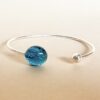 Bracelet Ile aux Moines turquoise Les Perles du Golfe du Morbihan Atelier LouPi Verre