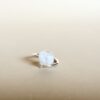 Bague Ile aux Moines blanche bulles Les Perles du Golfe du Morbihan Atelier LouPi Verre