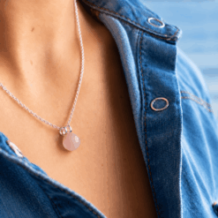 Collier perle Rose poudré