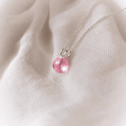 Collier perle rose douceur