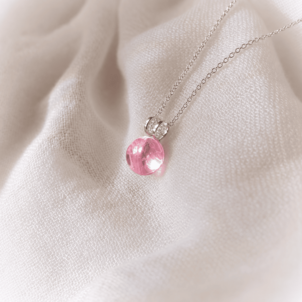 Collier perle rose douceur