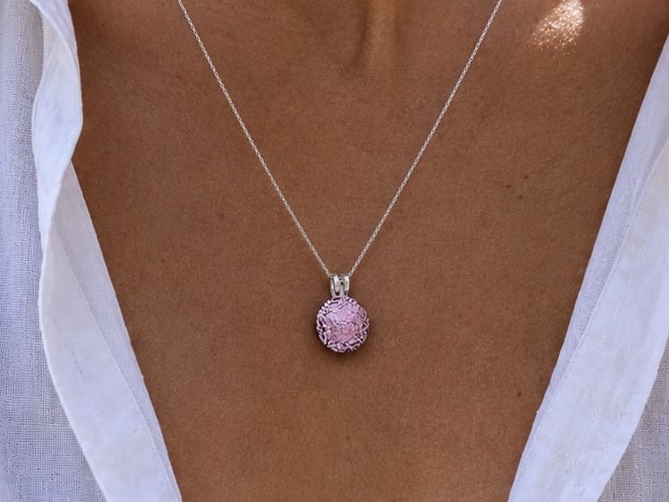 Collier Etincelles rose